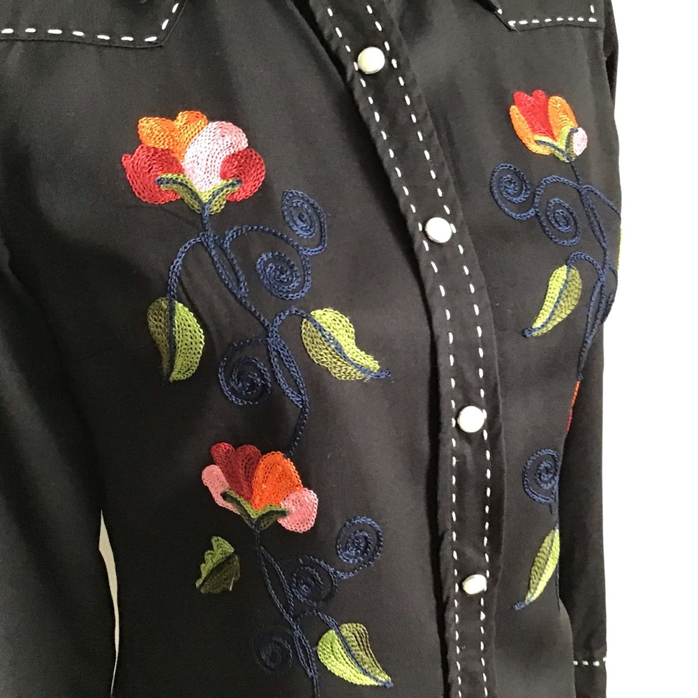 RARE Early 2000s Vintage Western Embroidered Shirt ASO Lorelai in Gilmore Girls - Picture 11 of 12